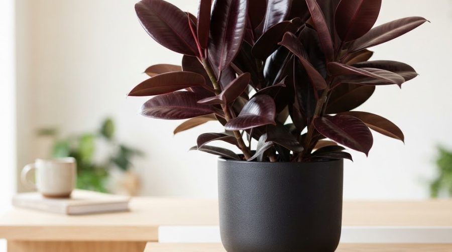 Rubber Plant Burgundy — alternate view